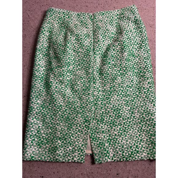 J.Crew No. 2 Pencil Skirt Size 6 Green White Tweed Career Workwear - Picture 5 of 9
